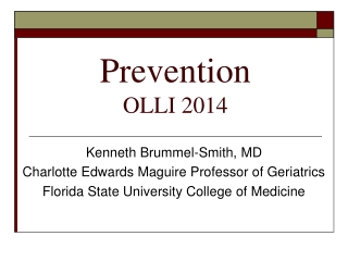 Prevention OLLI 2014