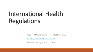 International Health Regulations