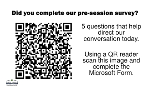 Did you complete our pre-session survey?