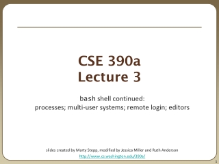 CSE 390a Lecture 3