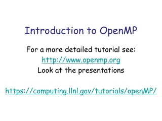 Introduction to OpenMP