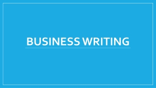 Business writing