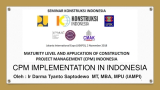 Oleh : Ir Darma Tyanto Saptodewo MT, MBA, MPU (IAMPI)