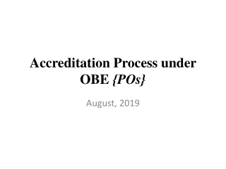 Accreditation Process under OBE {POs}