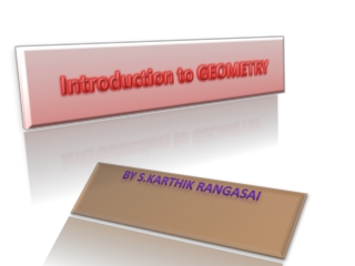 Introduction to GEOMETRY