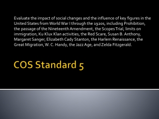 COS Standard 5