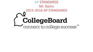 AP STANDARDS Mr. Goins 2015-2016 AP STANDARDS