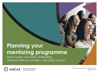 Planning your mentoring programme