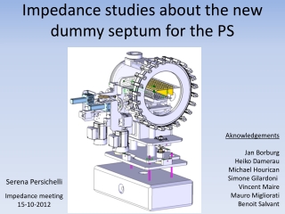 Impedance studies about the new dummy septum for the PS