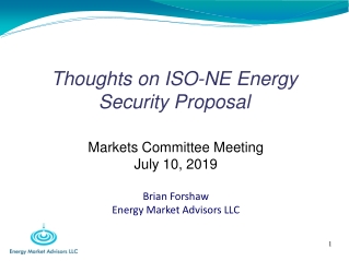 Thoughts on ISO-NE Energy Security Proposal
