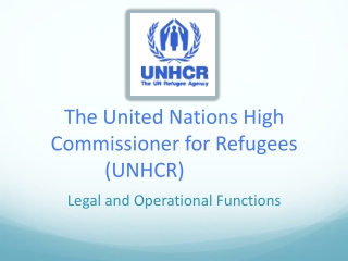 The United Nations High Commissioner for Refugees (UNHCR)