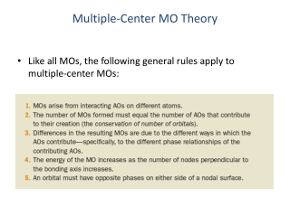 Multiple-Center MO Theory