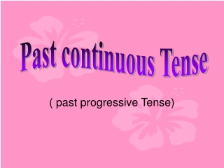 ( past progressive Tense)