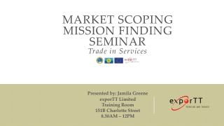 Market Scoping Mission Finding Seminar Trade in Services