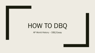 HOW TO DBQ