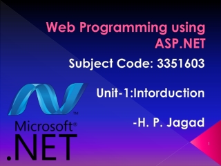 Web Programming using ASP.NET