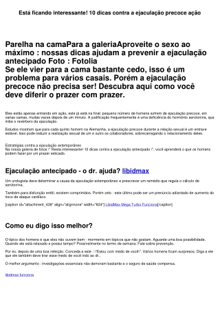 Está ficando interessante! 10 dicas contra a ejaculação precoce ação