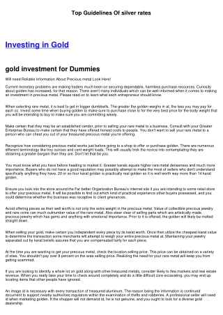 Examine This Report on why buy gold