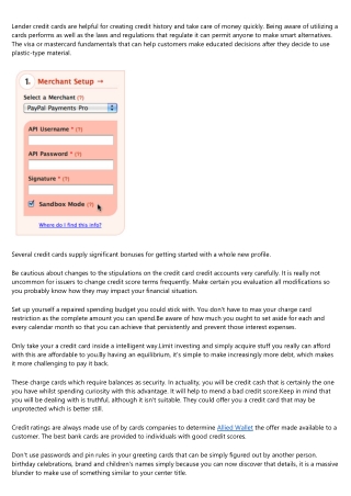 Credit Card Usage And Tips From Men and women Such As You
