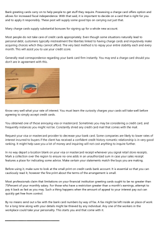 Efficient Methods To Manage A Variety Of Credit Card Circumstances