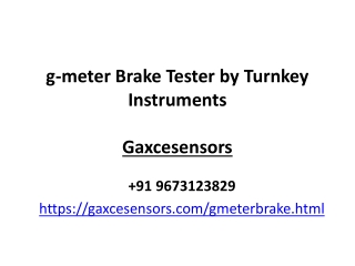 g-meter Brake Tester