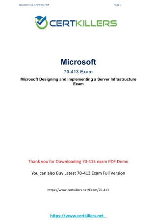 70-413 exam prep { dumps free }