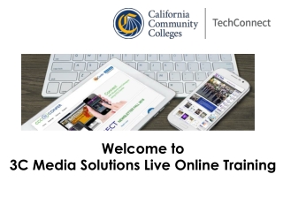Welcome to 3C Media Solutions Live Online Training