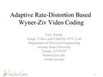 Adaptive Rate-Distortion Based Wyner-Ziv Video Coding