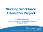 Nursing Workforce Transition Project