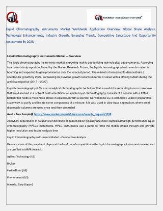 Liquid Chromatography Instruments Market 2019