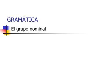 GRAMÁTICA