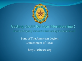 Getting Credit for Your Memberships : How to Properly Transmit Membership to Detachment