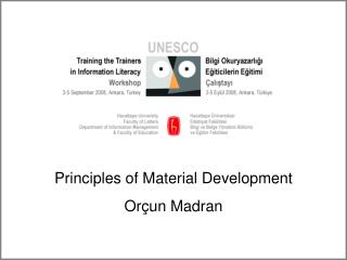 Principles of Material Development