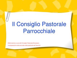 Il Consiglio Pastorale Parrocchiale