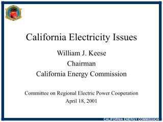California Electricity Issues