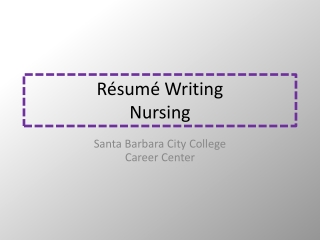Résumé Writing Nursing