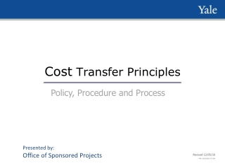 Cost Transfer Principles