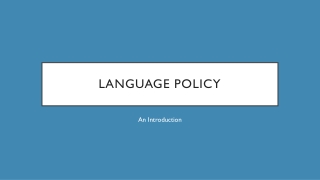 Language policy