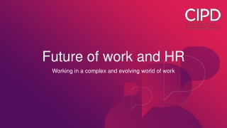 Future of work and HR