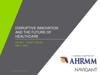 Disruptive innovation and The future of healthcare