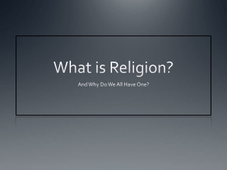 What is Religion?