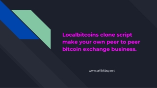 Local bitcoin clone script | local bitcoin clone | local bitcoin clone demo