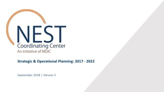 Strategic &amp; Operational Planning: 2017 - 2022