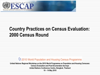 Country Practices on Census Evaluation: 2000 Census Round