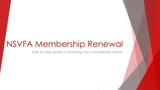 NSVFA Membership Renewal