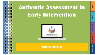 Authentic Assessment in Early Intervention