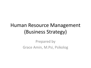 Human Resource Management (Business Strategy)