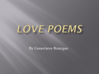 Love Poems