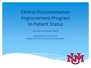 Clinical Documentation Improvement Program In-Patient Status