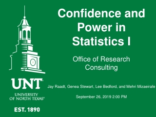 Confidence and Power in Statistics I